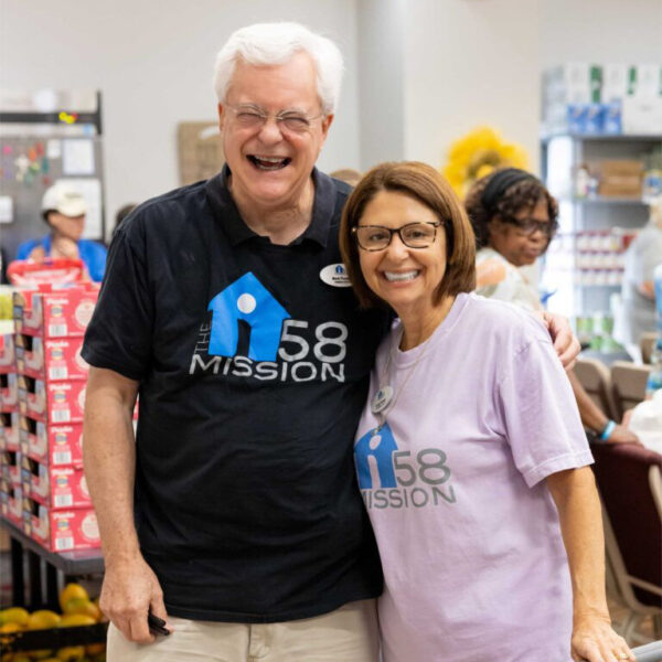 Two smiling friends